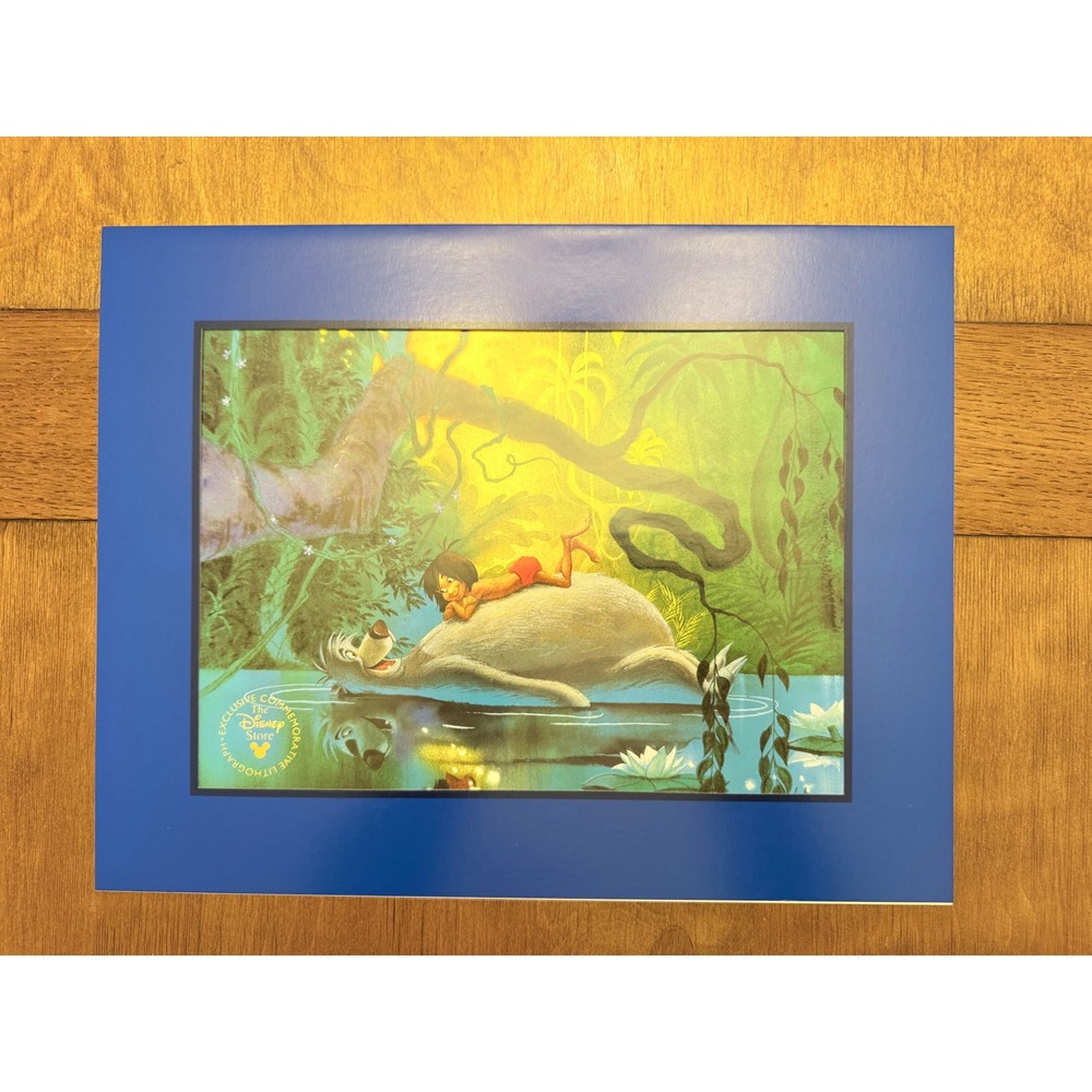 Disney The Jungle Book Commemorative Lithograph featuring Mowgli Baloo - Picture 2 of 2